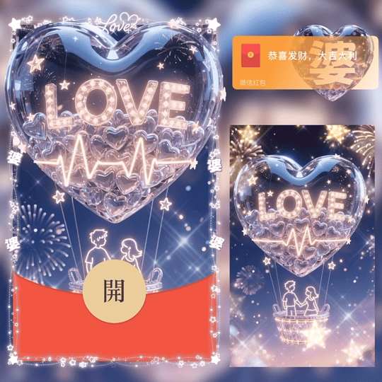 【婆】/520情人节快乐套图/LM红包封面皮肤