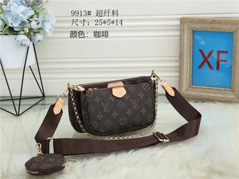 LV – Vintage-Style Coffee-Colored Shoulder Bag SKU image