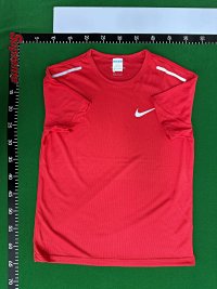 Reflective checkmark quick-dry short-sleeve single piece red