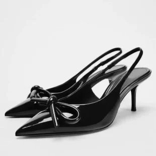 Prada High Heels Pointed-Toe Slingback Pumps — 19(Top quality