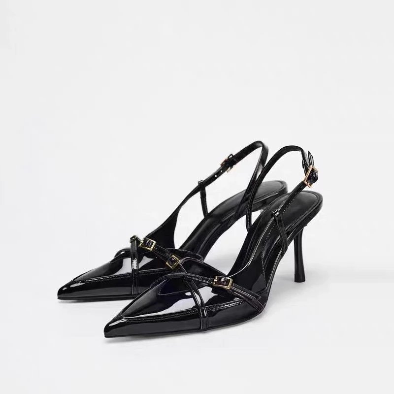 Prada High Heels Pointed-Toe Slingback Pumps — 21(Top quality)