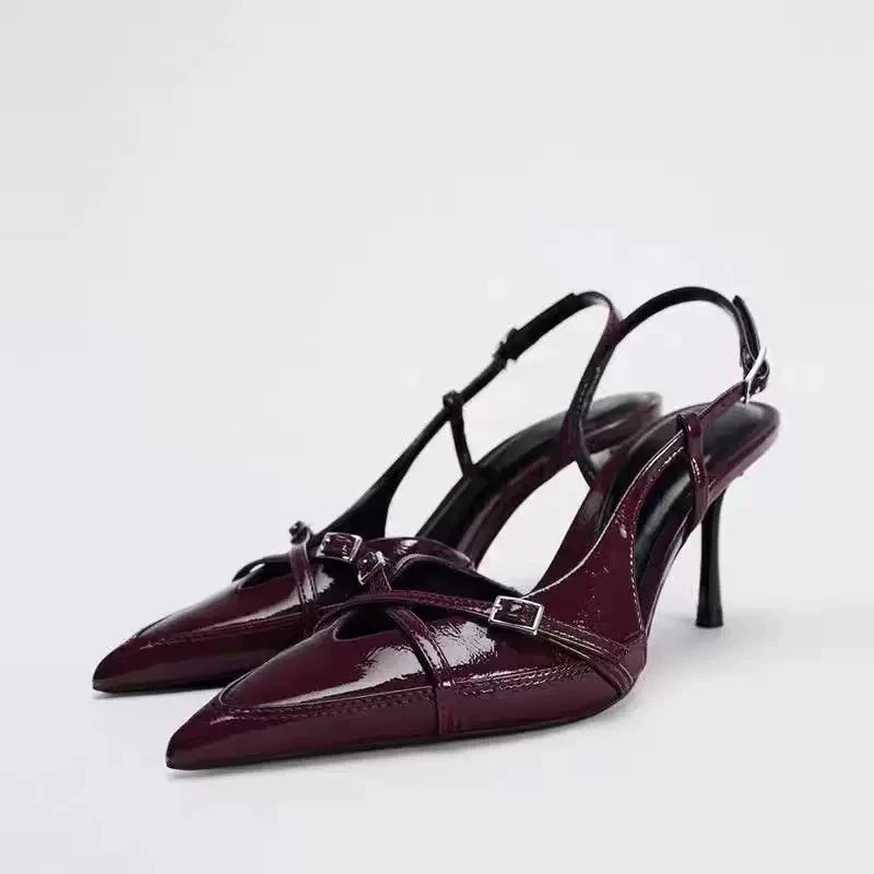 Prada High Heels Pointed-Toe Slingback Pumps — 22(Top quality)