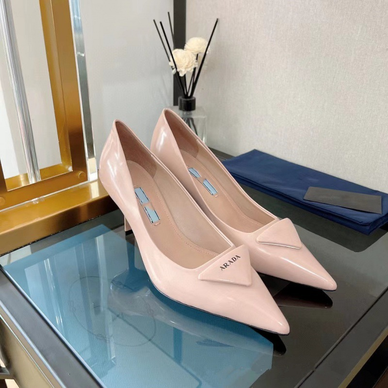 Prada High Heels Pointed-Toe Slingback Pumps — 6(Top quality)