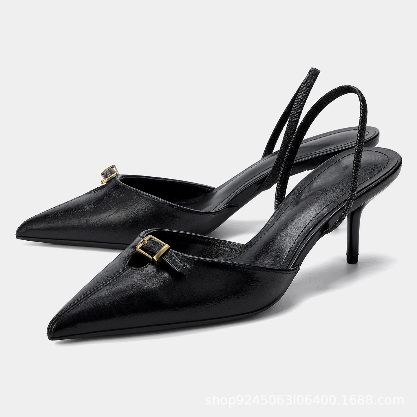 Prada High Heels Pointed-Toe Slingback Pumps — 17(Top quality)
