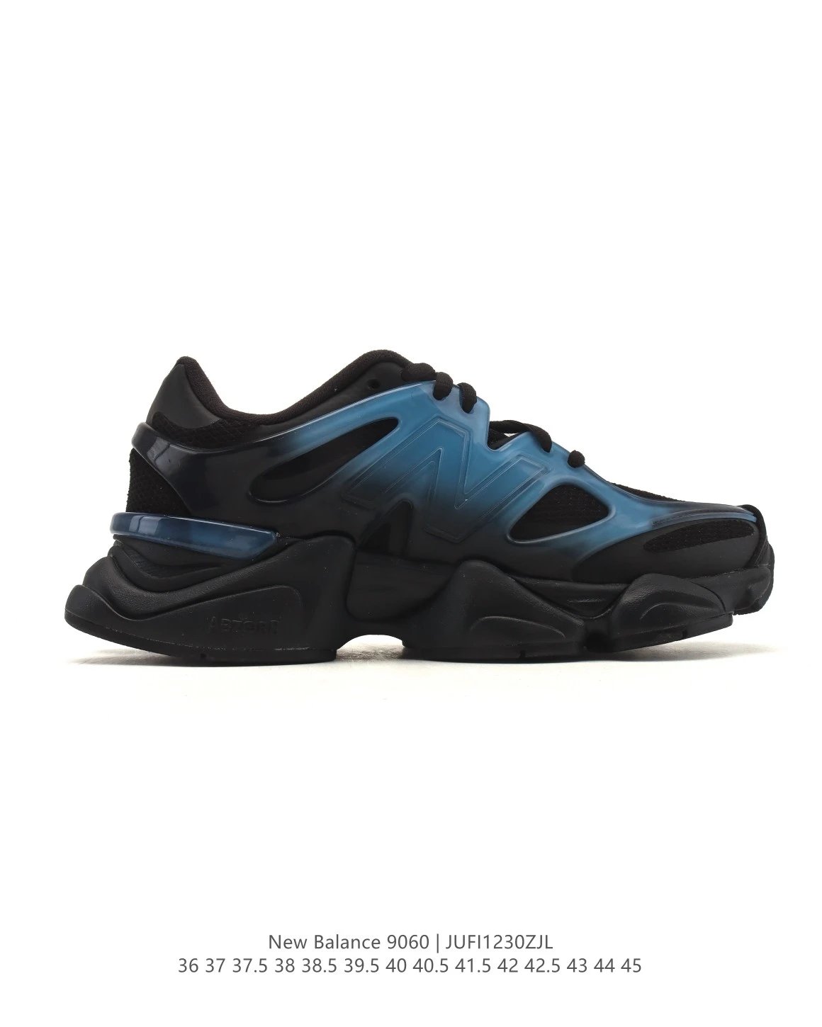 NB 9060 Unisex Dad Shoes Comfort Sneakers Onyx - Gallery Image 3 - Detailed View