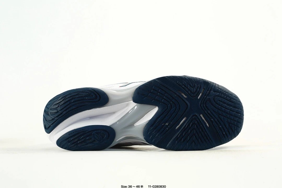 ASICS Netburner Ballistic FF 4 White Blue Shoes - Gallery Image 6 - Detailed View