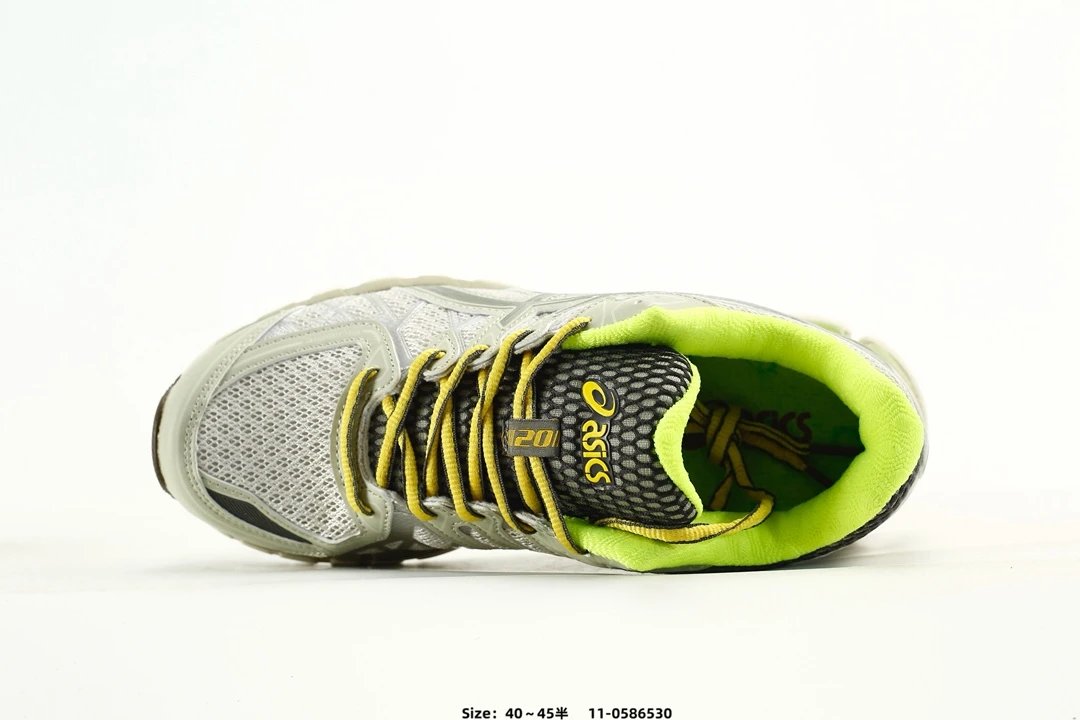 Asics Gel-Kayano 20 Running Shoes Grey Lime - Gallery Image 4 - Detailed View
