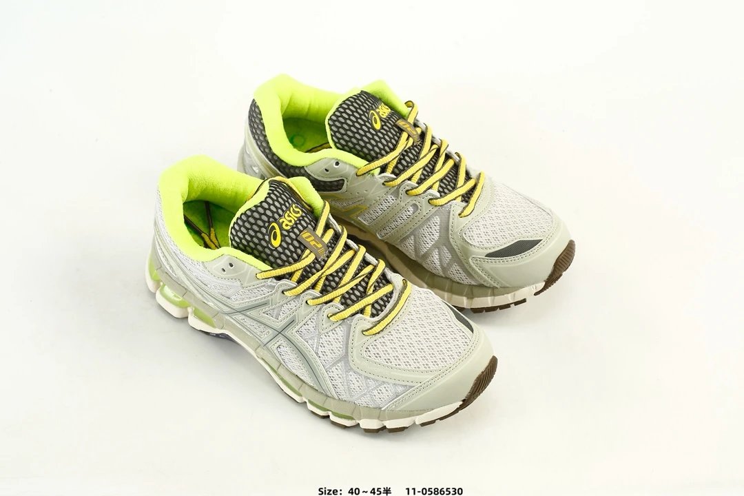 Asics Gel-Kayano 20 Running Shoes Grey Lime - Gallery Image 8 - Detailed View