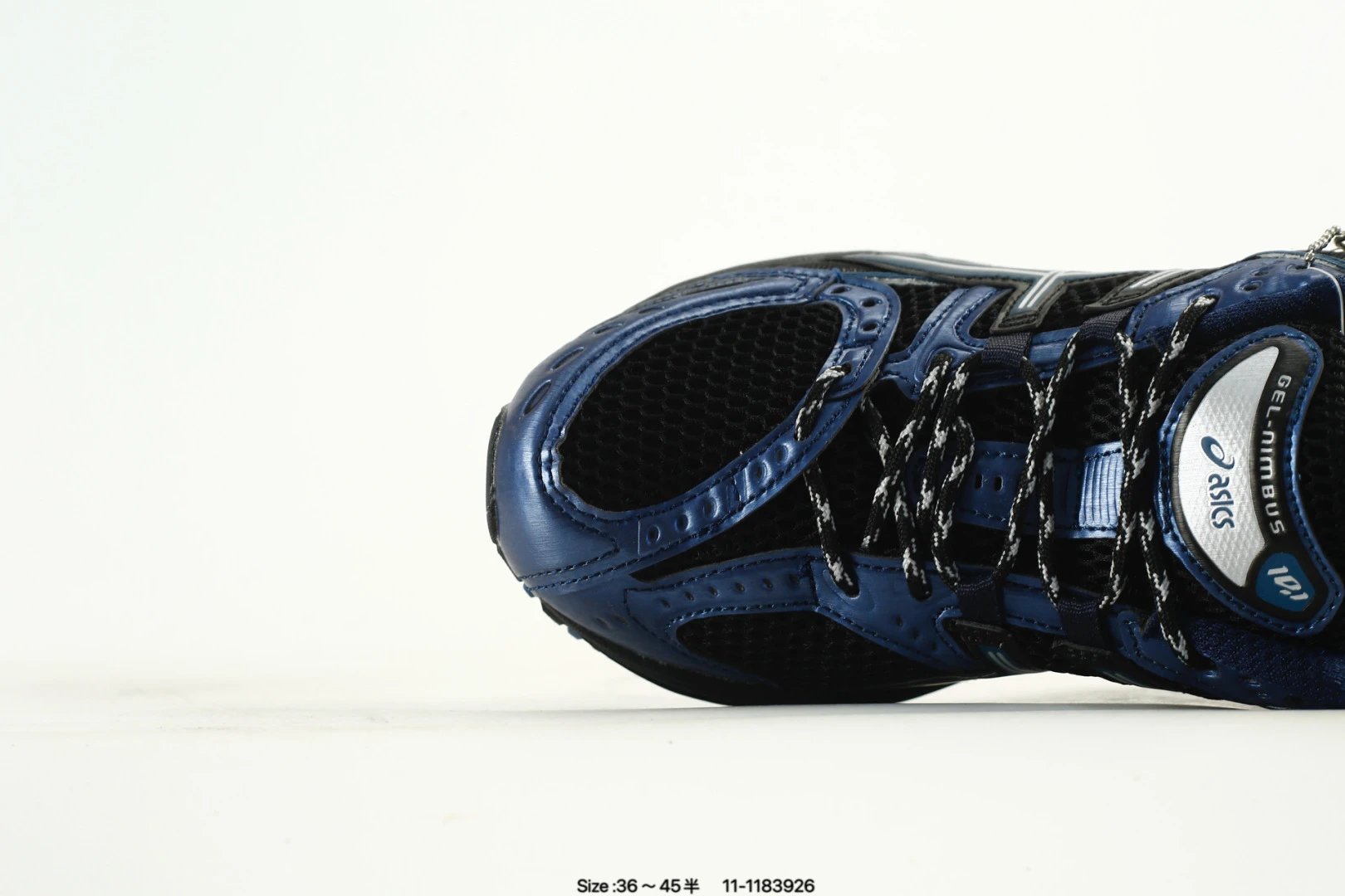 Retro Breathable Mesh Running Shoes Gel-Nimbus Navy Black - Gallery Image 5 - Detailed View