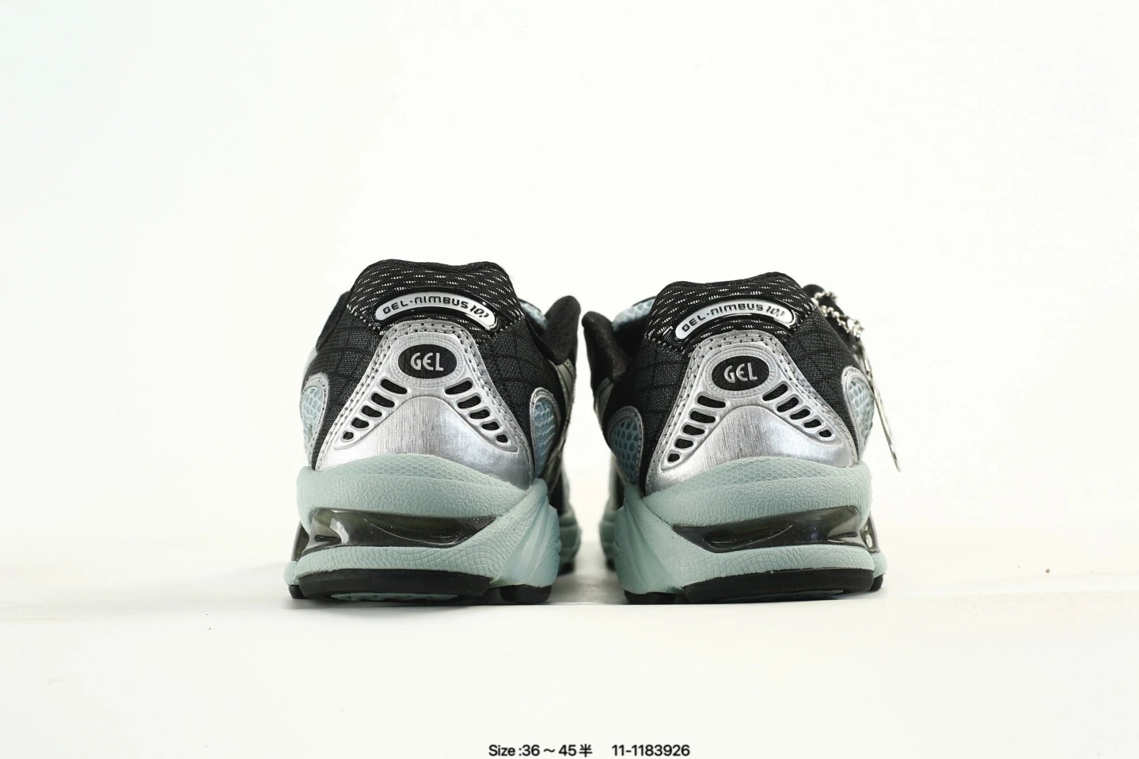 Retro Mesh Cushion Running Sneakers Sage Silver - Gallery Image 7 - Detailed View