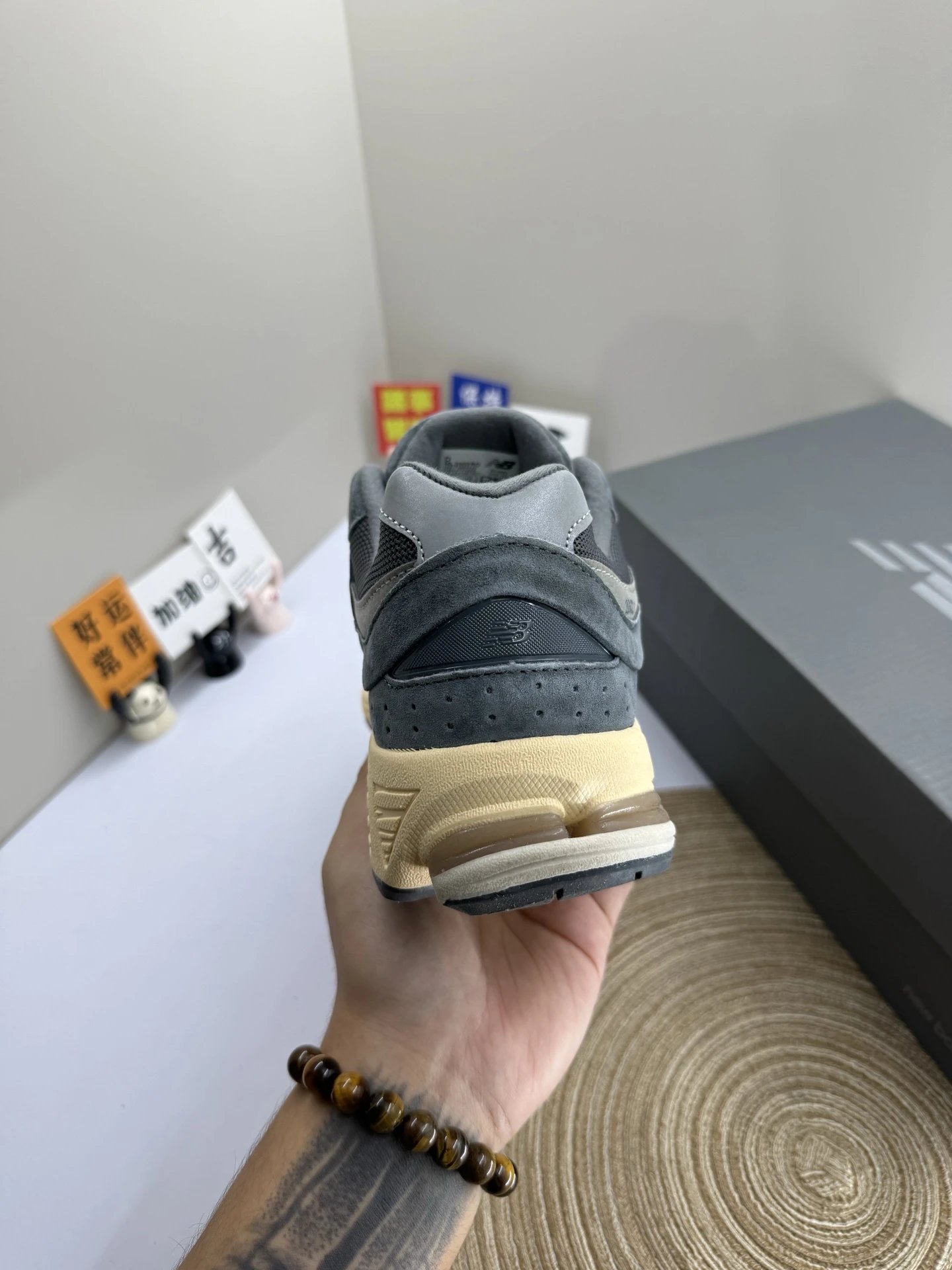 New Balance 2002R Suede Sneakers Grey - Gallery Image 4 - Detailed View