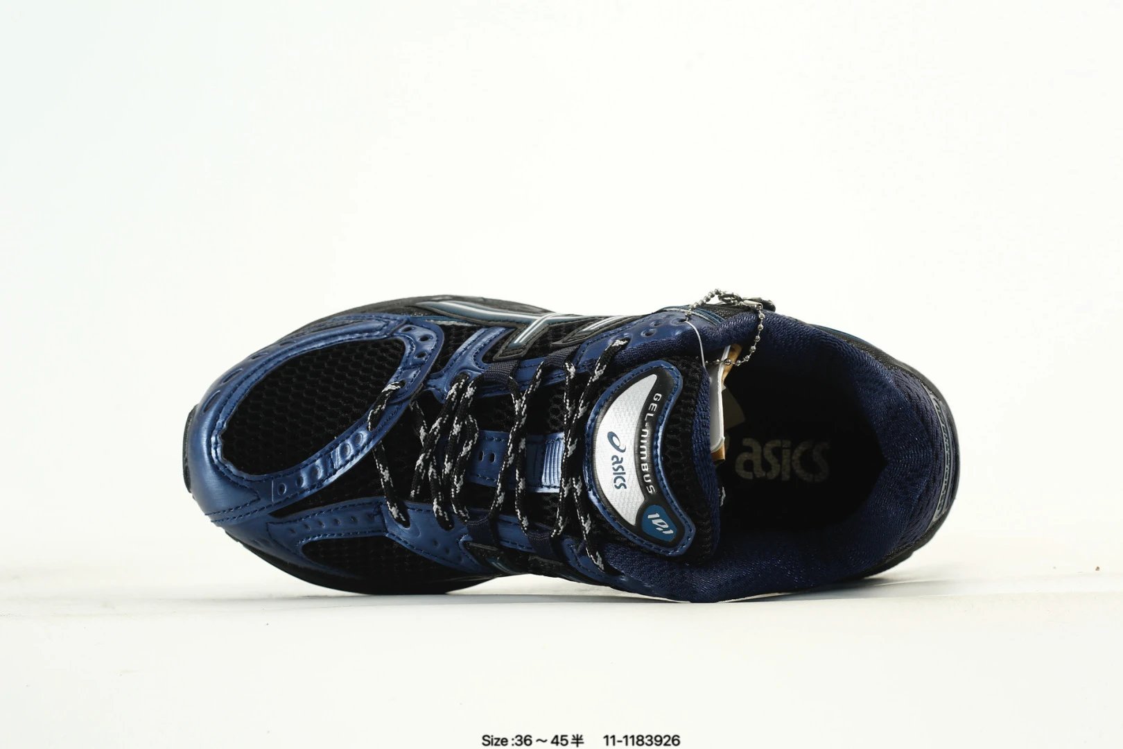 Retro Breathable Mesh Running Shoes Gel-Nimbus Navy Black - Gallery Image 4 - Detailed View
