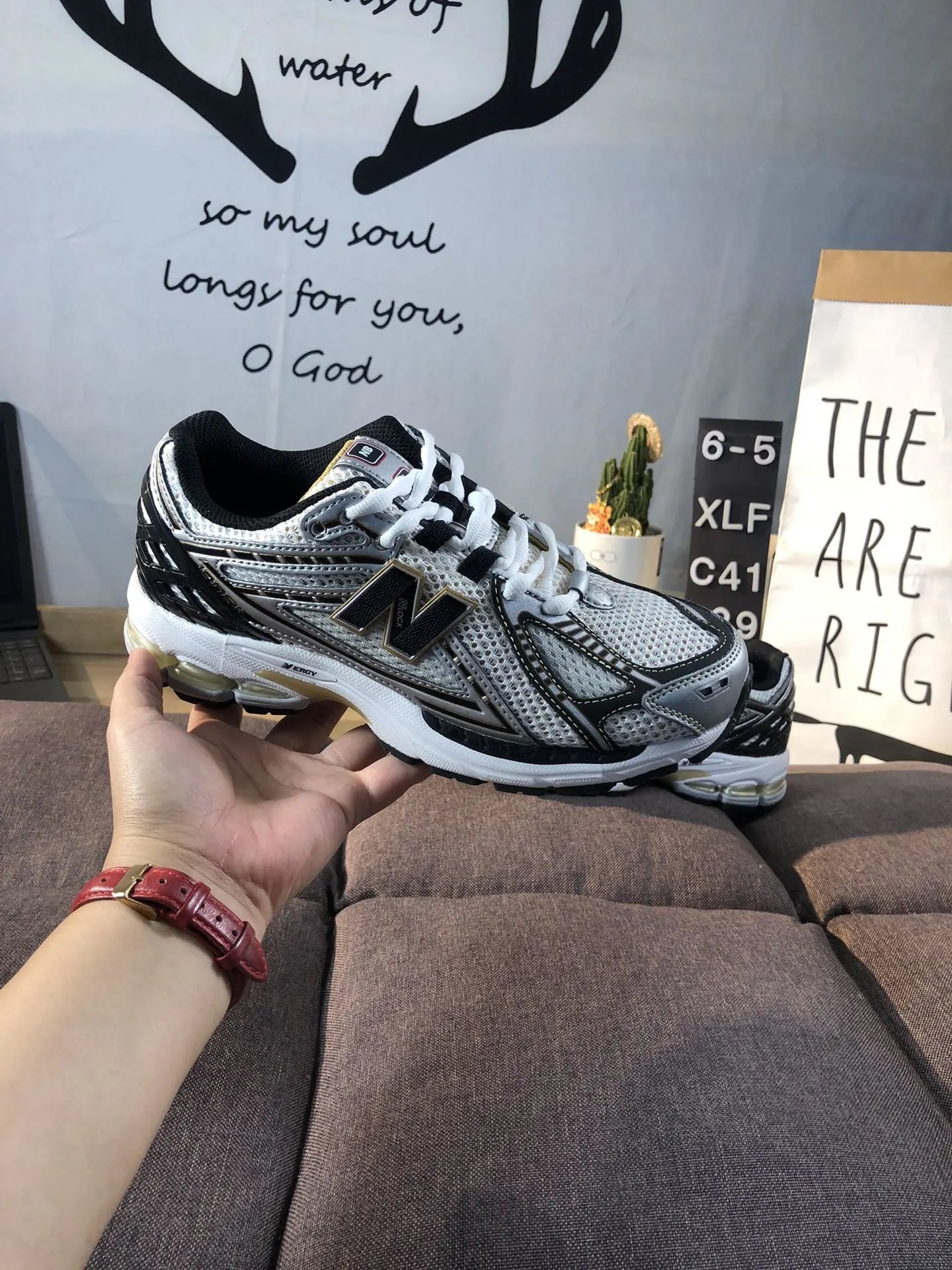 New Balance 1906R Retro Running Shoes, Silver - Gallery Image 7 - Detailed View