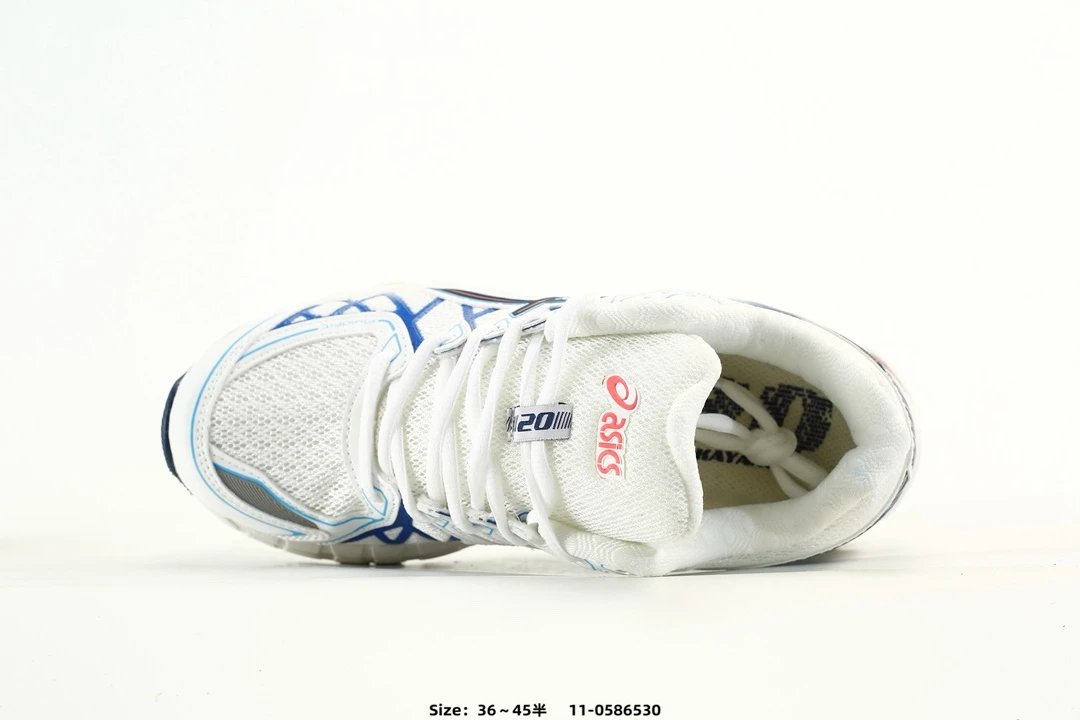 Asics Gel-Kayano 20 White Blue Running Shoes - Gallery Image 4 - Detailed View