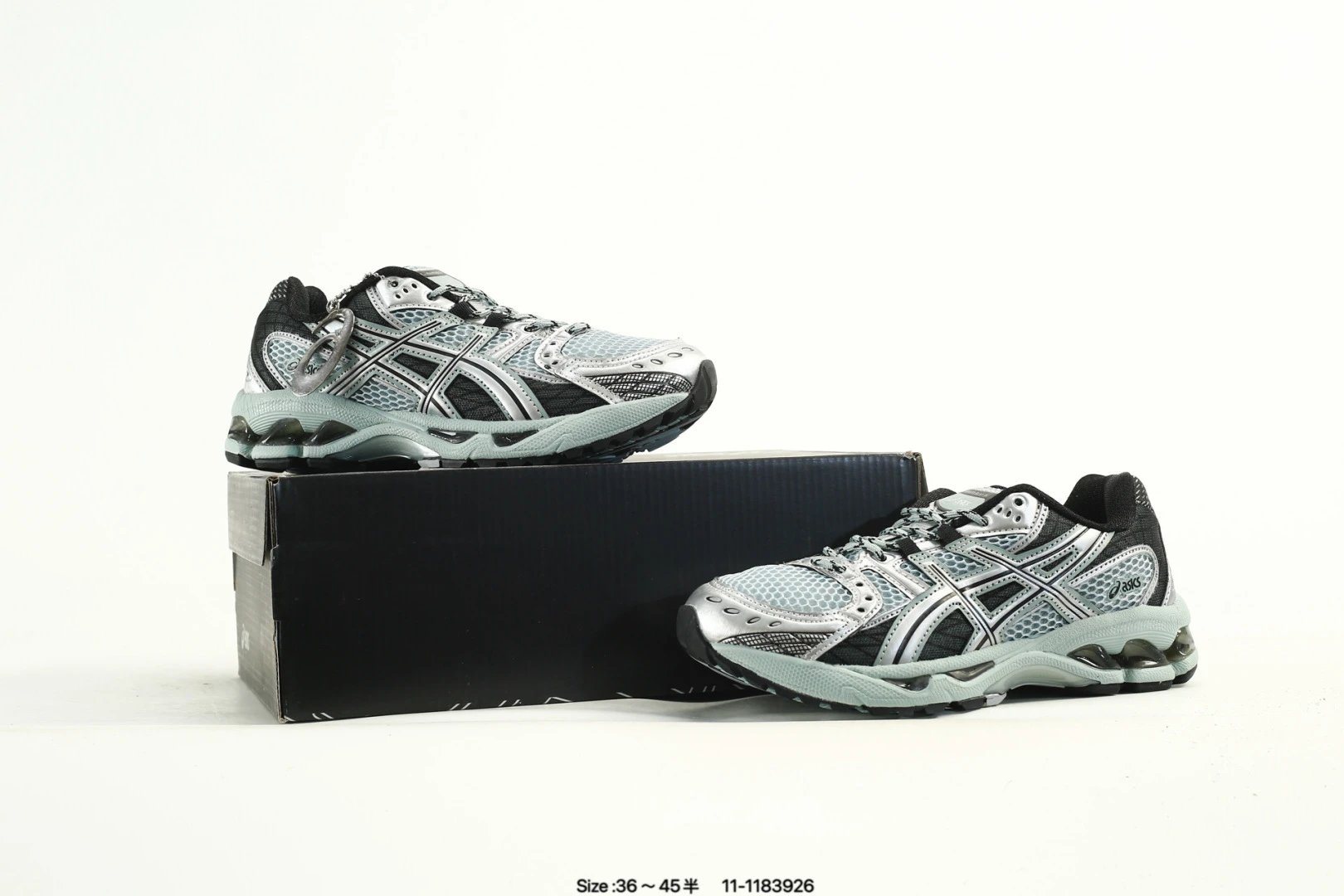 Retro Mesh Cushion Running Sneakers Sage Silver - Gallery Image 9 - Detailed View