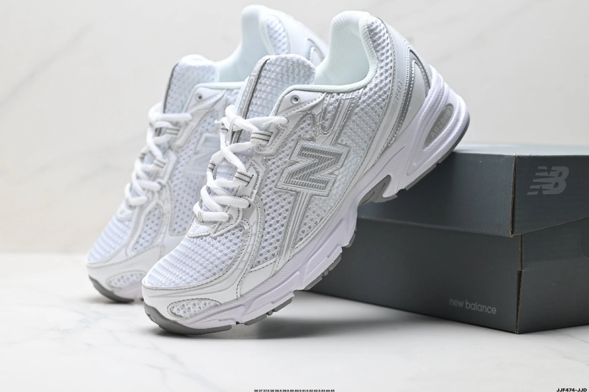 Retro Runner 740 Series Mesh Sneaker, Off White - Gallery Image 8 - Detailed View
