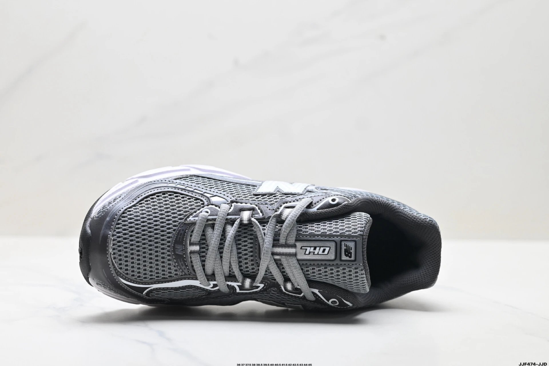 Retro Running Shoes, Mesh Sneakers, Cool Grey - Gallery Image 2 - Detailed View