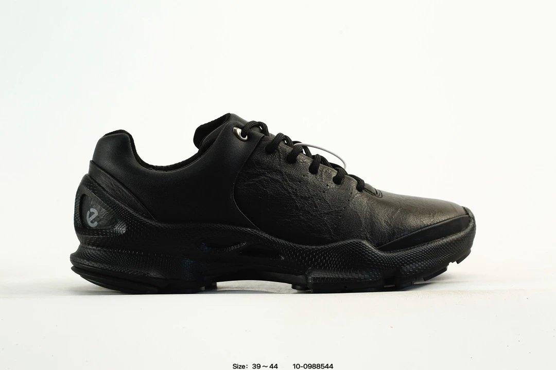 Leather Casual Running Shoes Classic Sneakers - Onyx - Ecco - Cnfans - $60.00