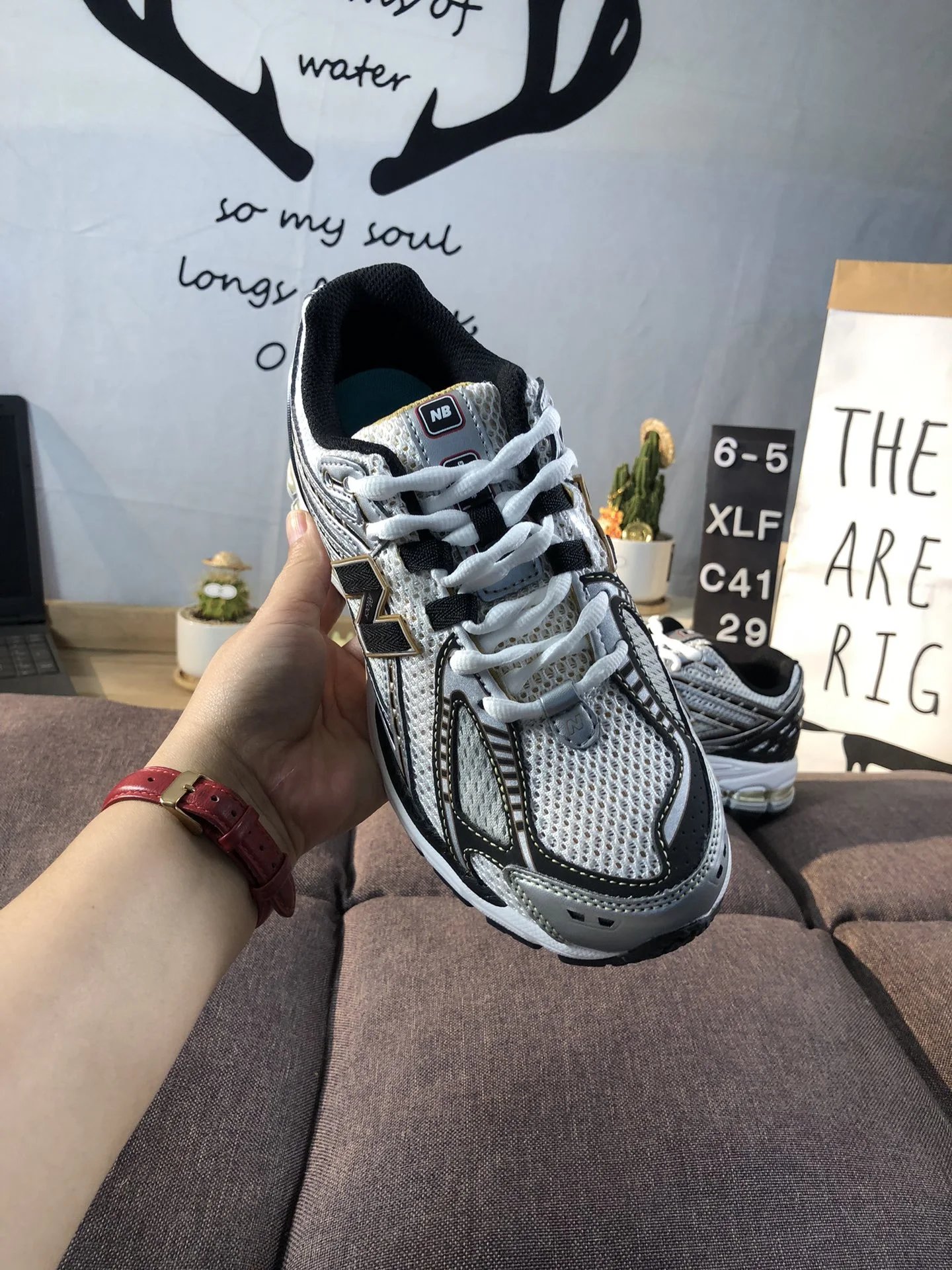 New Balance 1906R Retro Running Shoes, Silver - Gallery Image 8 - Detailed View