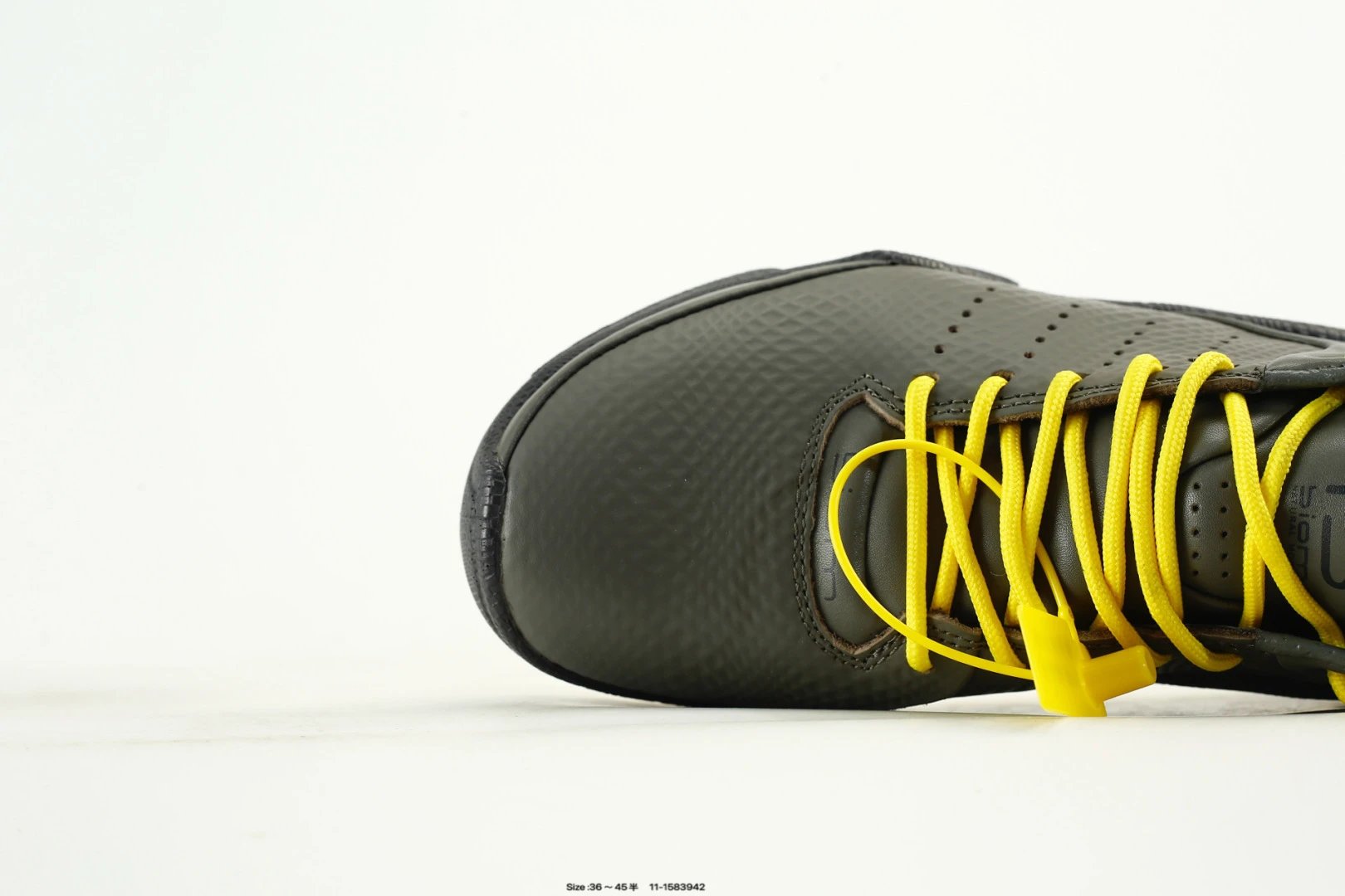 ECCO Biom Leather Sneakers Gray Yellow - Gallery Image 5 - Detailed View