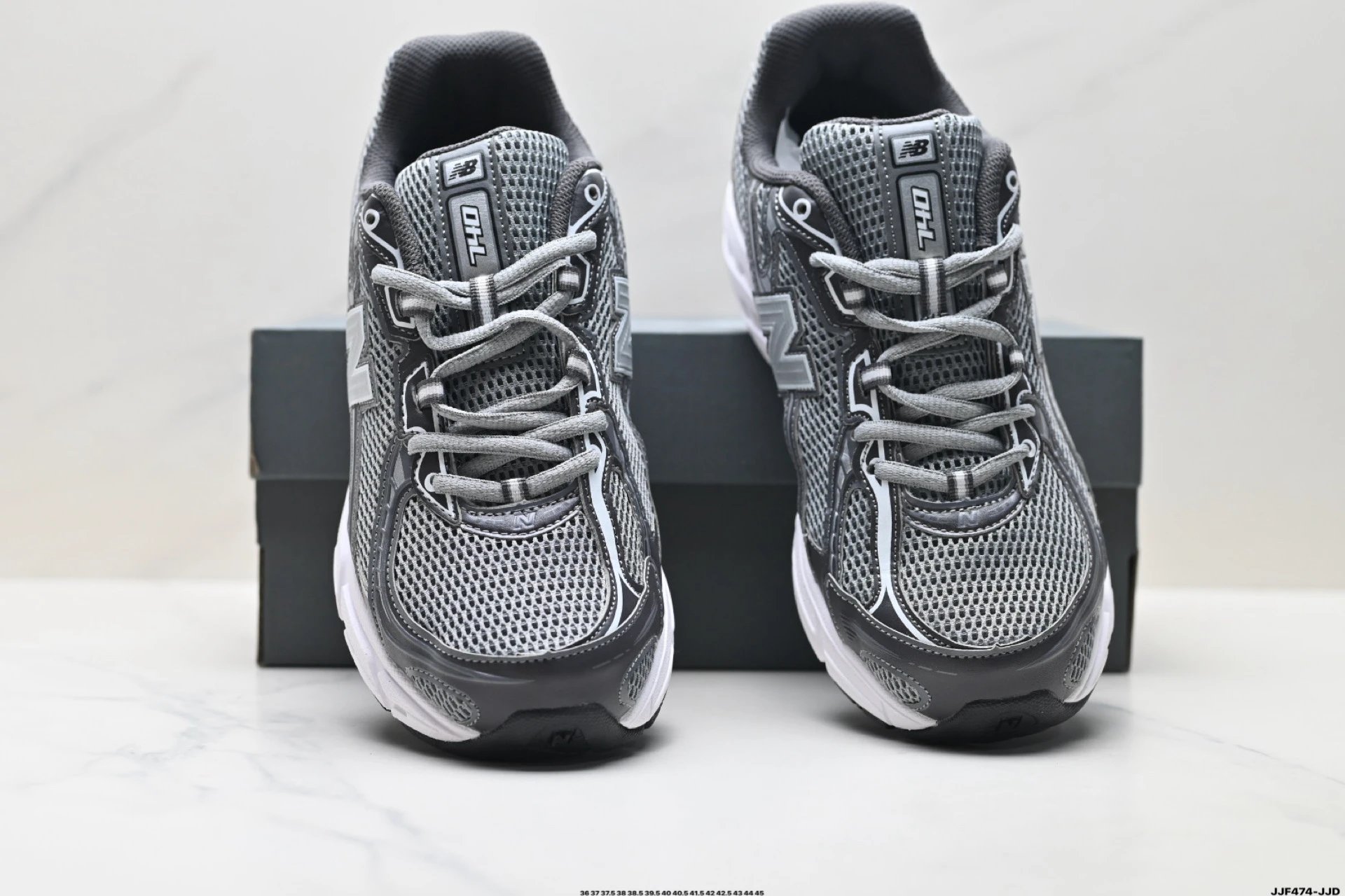 Retro Running Shoes, Mesh Sneakers, Cool Grey - Gallery Image 7 - Detailed View