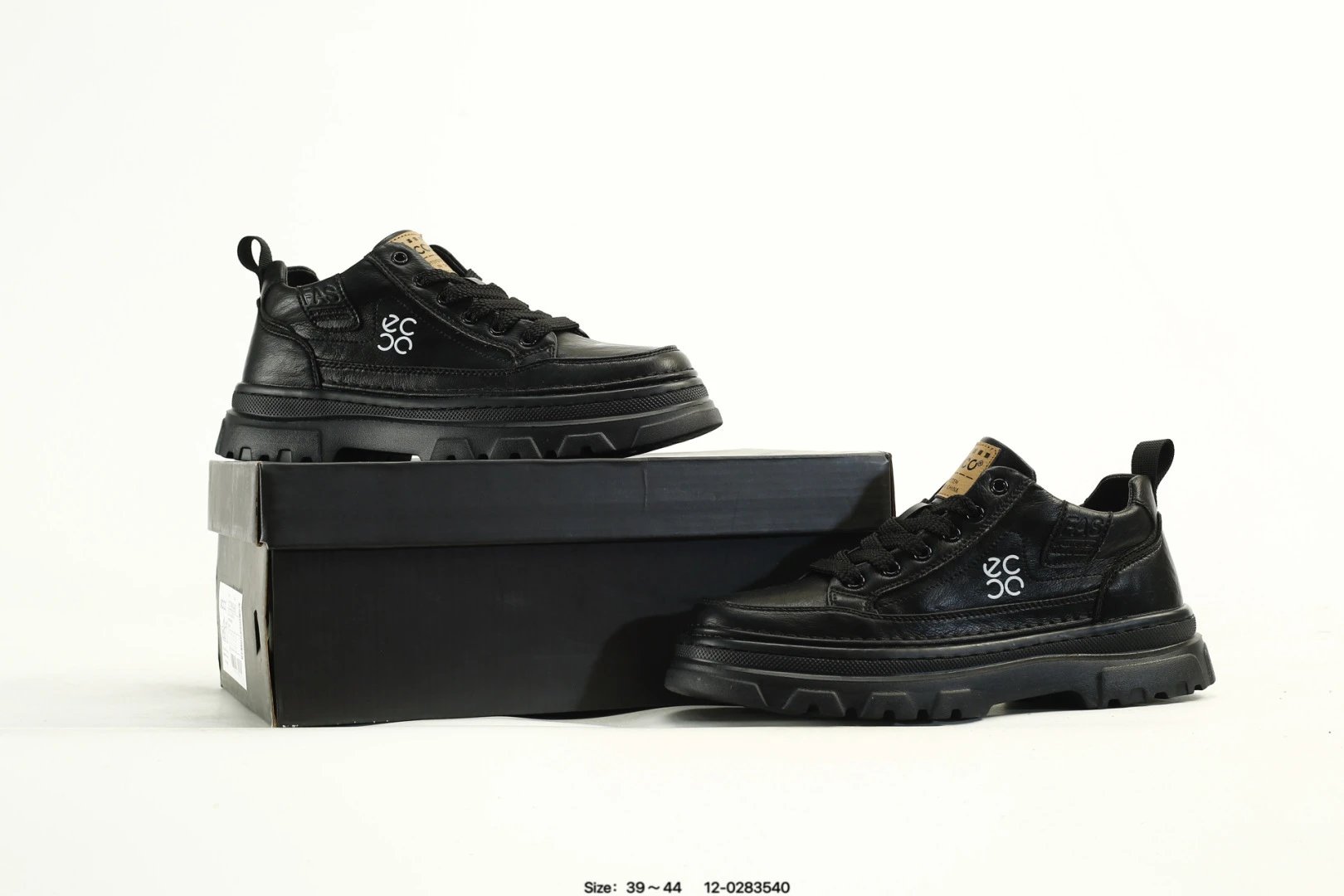 ECCO Chunky Leather Sneakers Multicolor - Gallery Image 8 - Detailed View