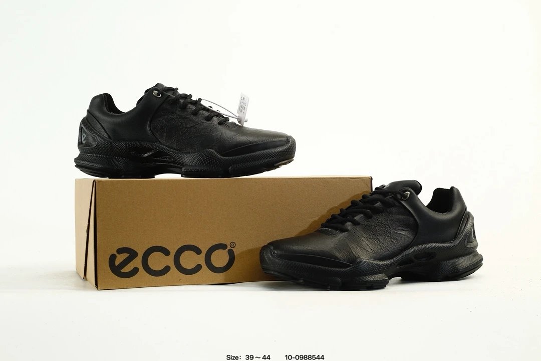 Leather Casual Running Shoes Classic Sneakers - Onyx - Gallery Image 2 - Detailed View