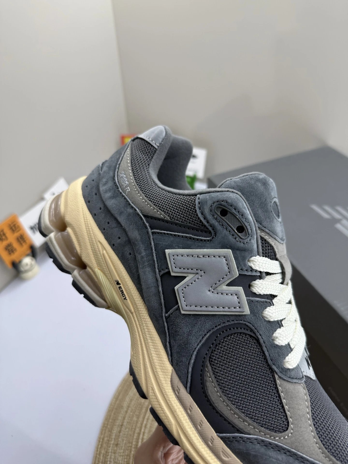 New Balance 2002R Suede Sneakers Grey - Gallery Image 5 - Detailed View
