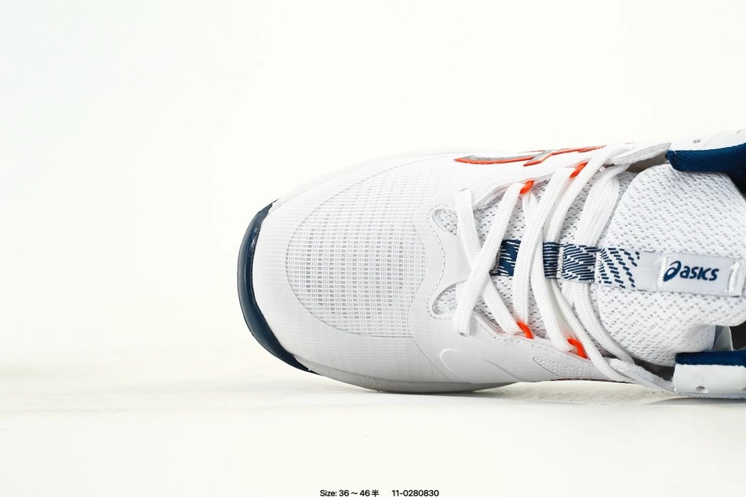 ASICS Netburner Ballistic FF 4 White Blue Shoes - Gallery Image 5 - Detailed View