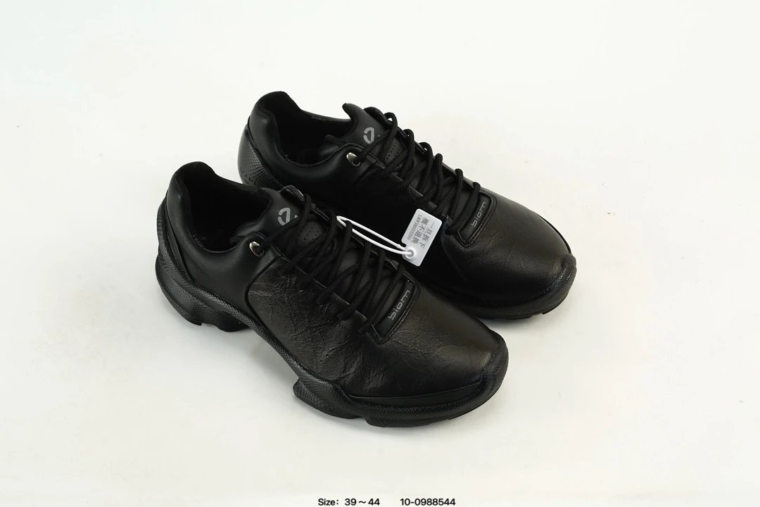 Leather Casual Running Shoes Classic Sneakers - Onyx - Gallery Image 9 - Detailed View