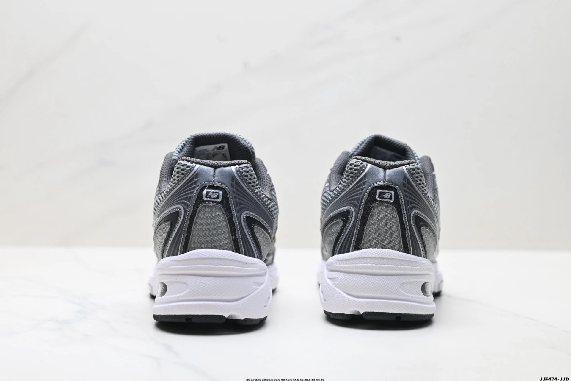 Retro Running Shoes, Mesh Sneakers, Cool Grey - Gallery Image 6 - Detailed View
