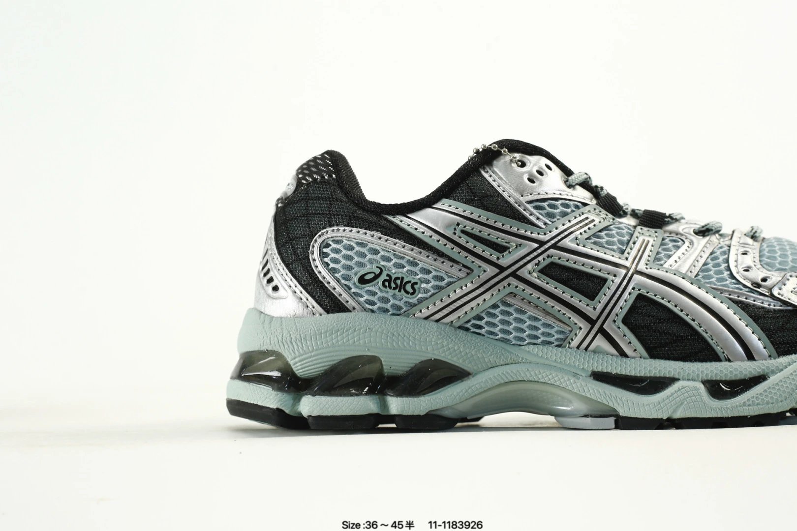 Retro Mesh Cushion Running Sneakers Sage Silver - Gallery Image 2 - Detailed View