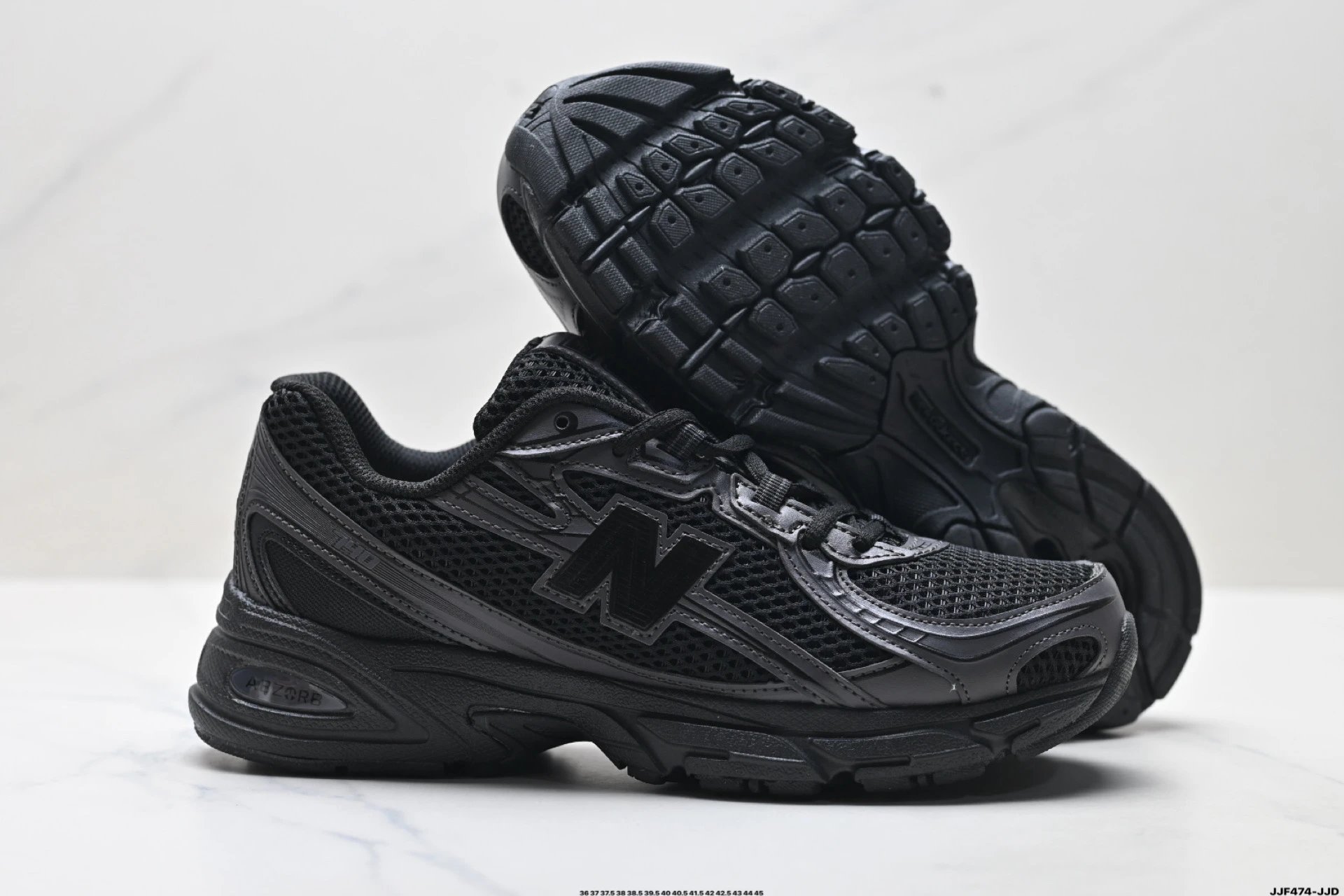 Retro Running Shoes Breathable Sneakers Onyx - Gallery Image 5 - Detailed View