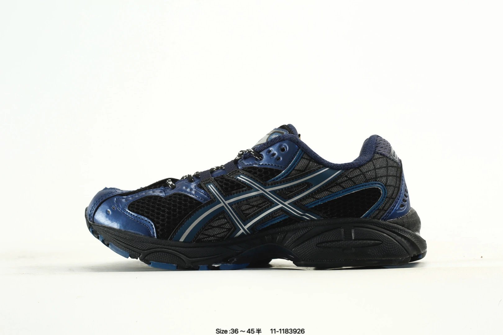 Retro Breathable Mesh Running Shoes Gel-Nimbus Navy Black - Gallery Image 3 - Detailed View