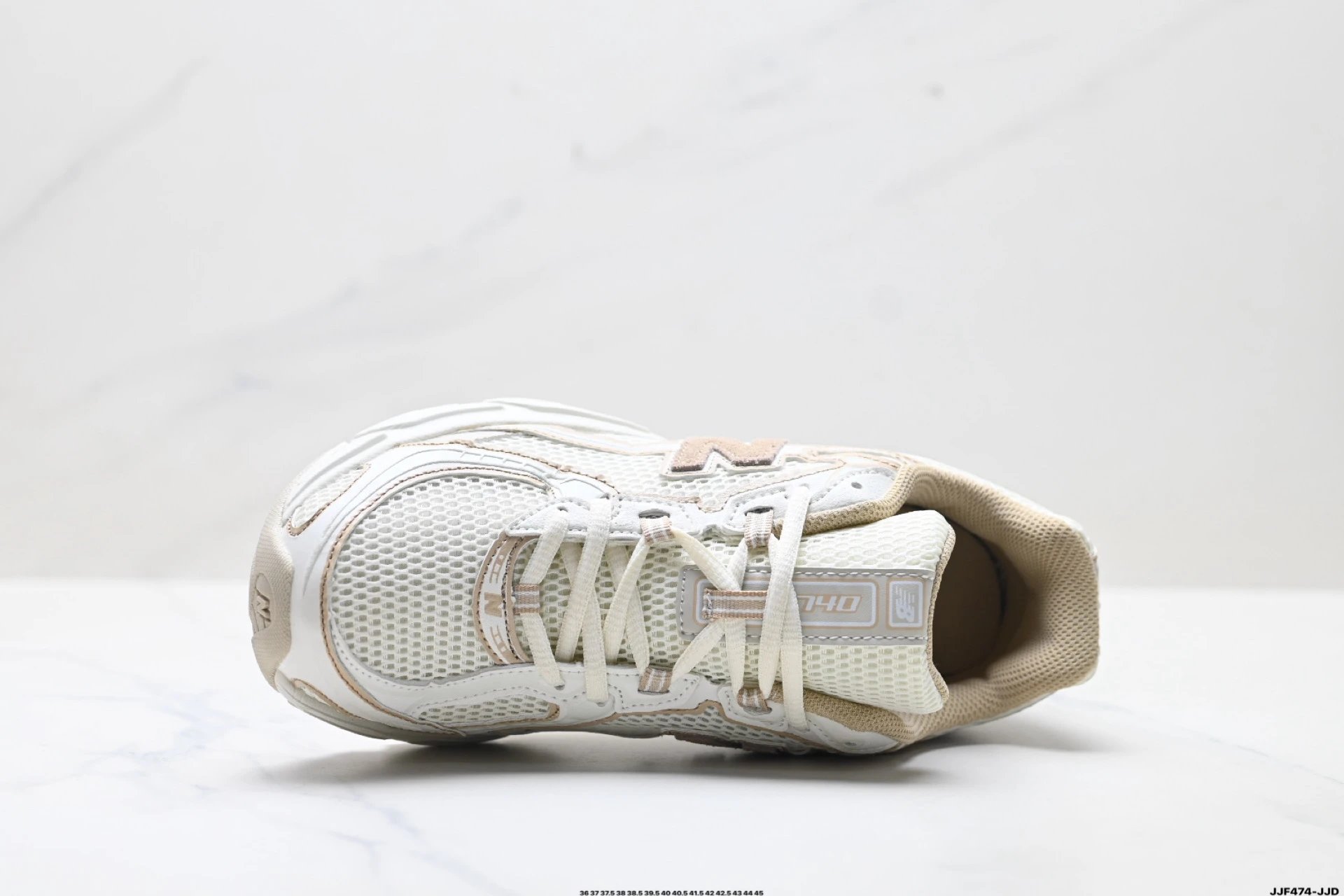 Retro Running Shoes Vintage Style Ecru - Gallery Image 2 - Detailed View