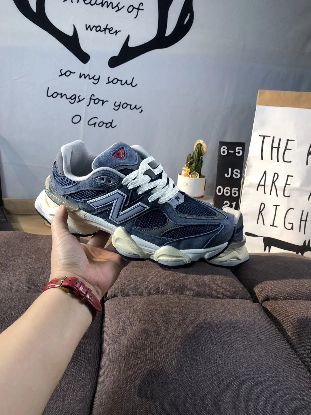 Casual Suede Running Shoes NB 9060 Slate Grey - Gallery Image 7 - Detailed View