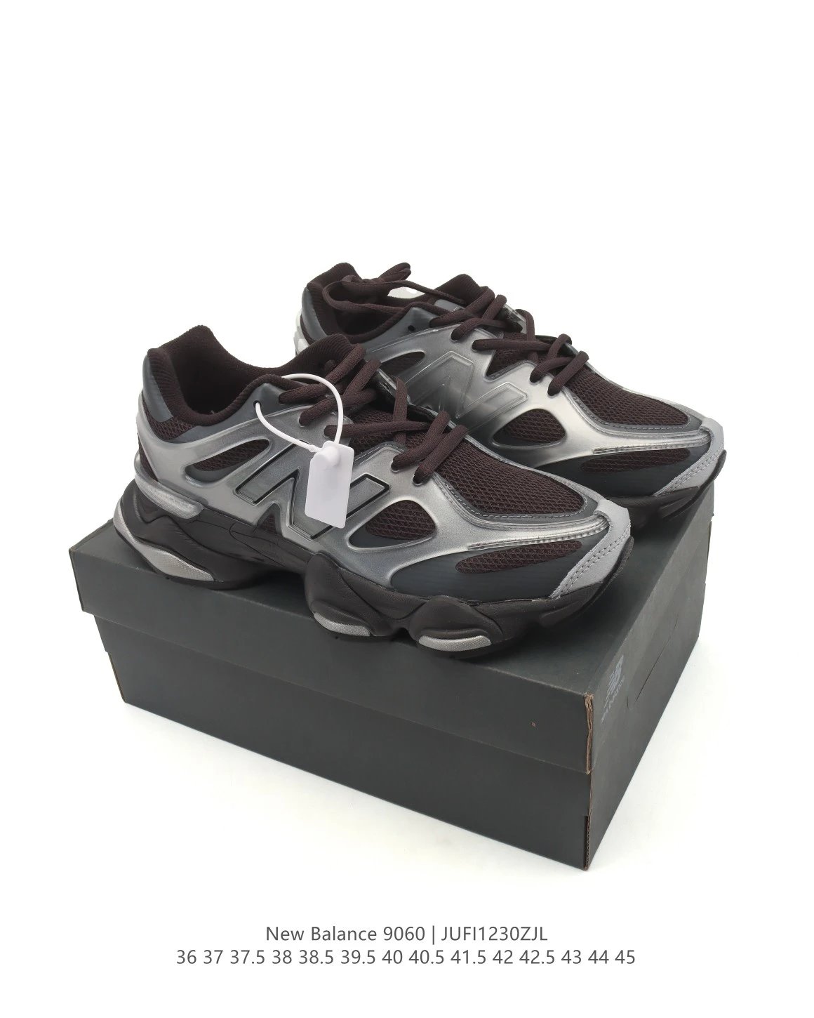 Athletic 9060 Running Shoes Unisex Obsidian - Gallery Image 5 - Detailed View