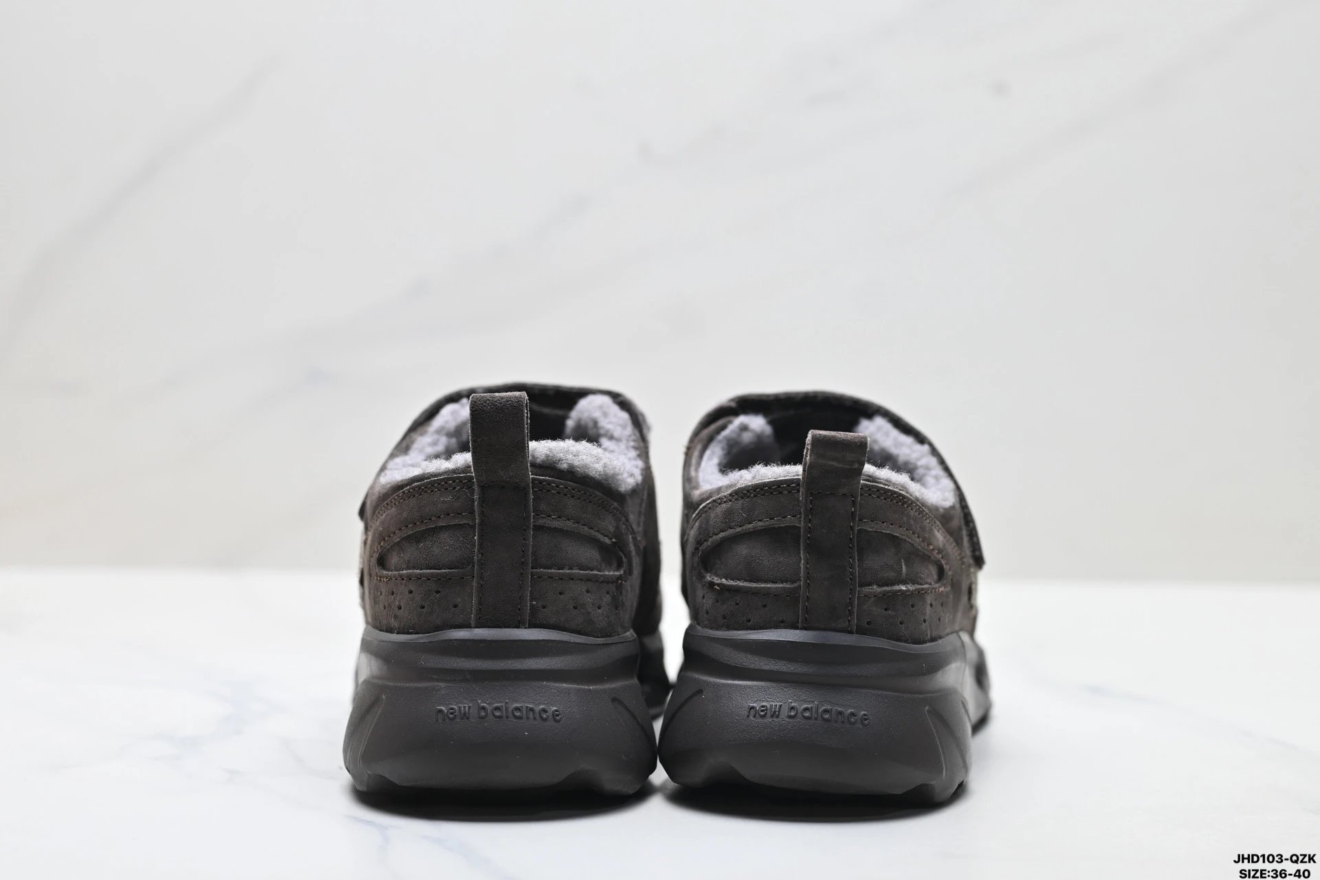 Mary Jane Suede Warm Casual Shoes Cocoa Brown - Gallery Image 6 - Detailed View