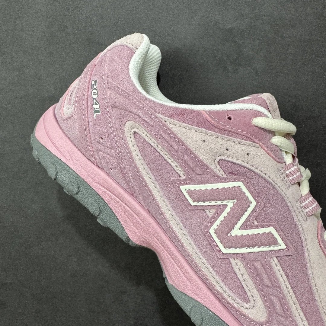 Suede Mesh Retro Running Shoes Powder Pink - Gallery Image 6 - Detailed View