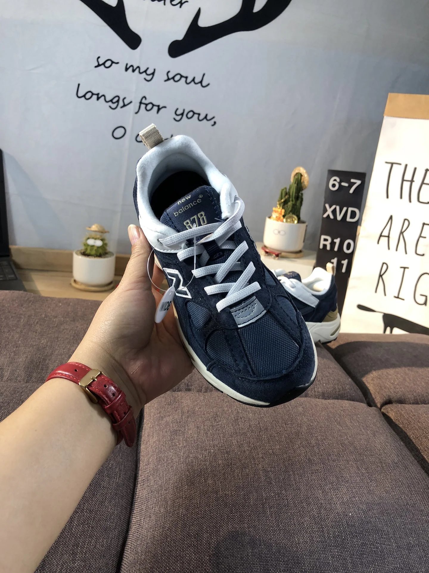 Kids Suede Mesh Athletic Sneakers Navy Blazer - Gallery Image 8 - Detailed View