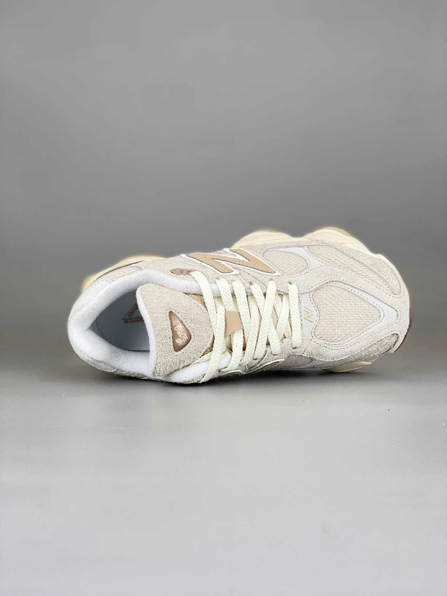 Retro Suede Runner Shoes, NB 9060 Series - Ecru - Gallery Image 2 - Detailed View