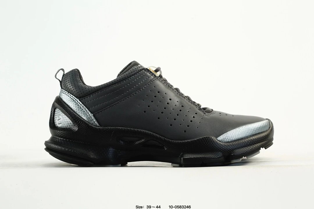 Leather Casual Sport Shoes Athletic Graphite - Ecco - Cnfans - $62.58