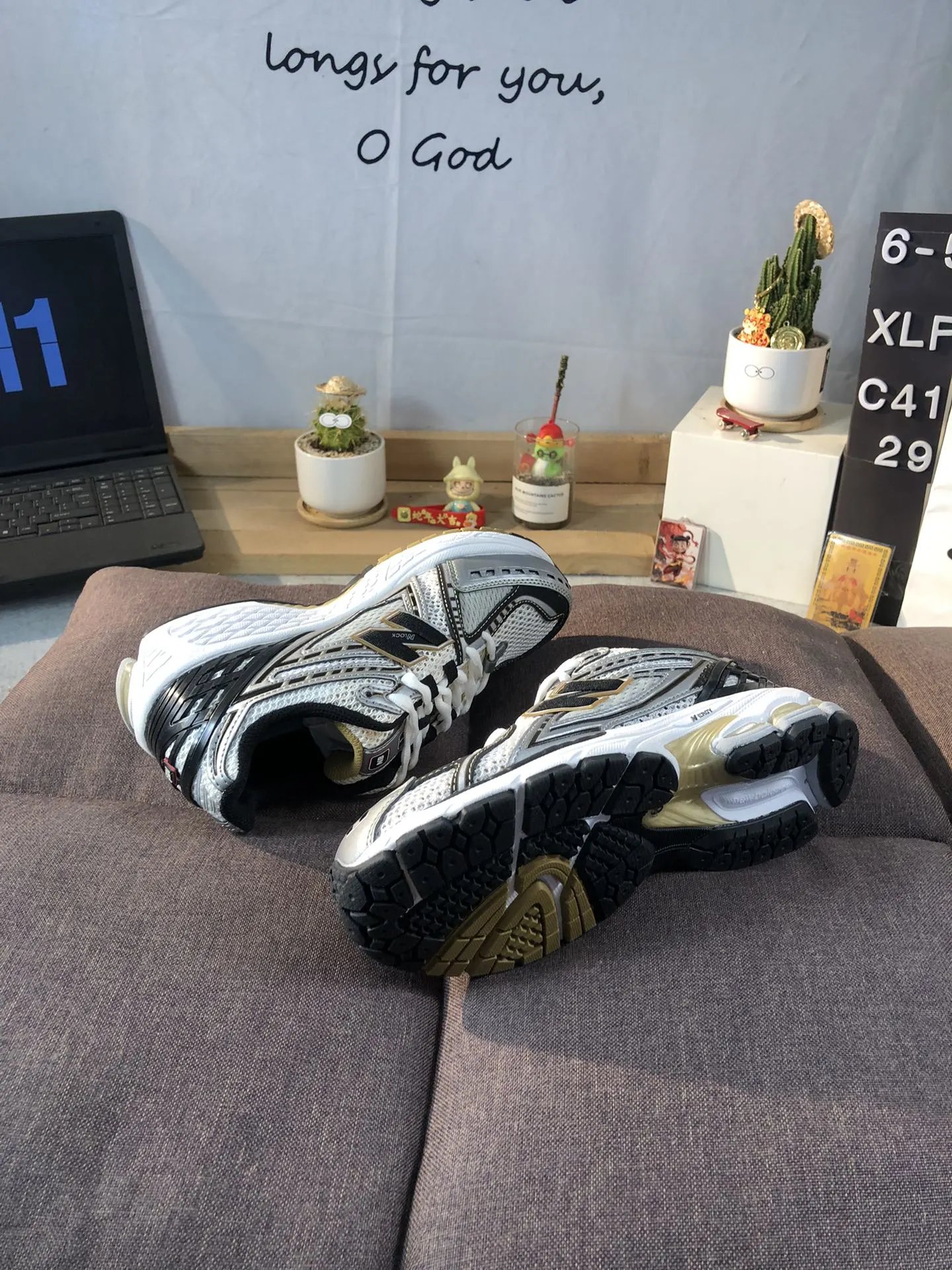 New Balance 1906R Retro Running Shoes, Silver - Gallery Image 6 - Detailed View