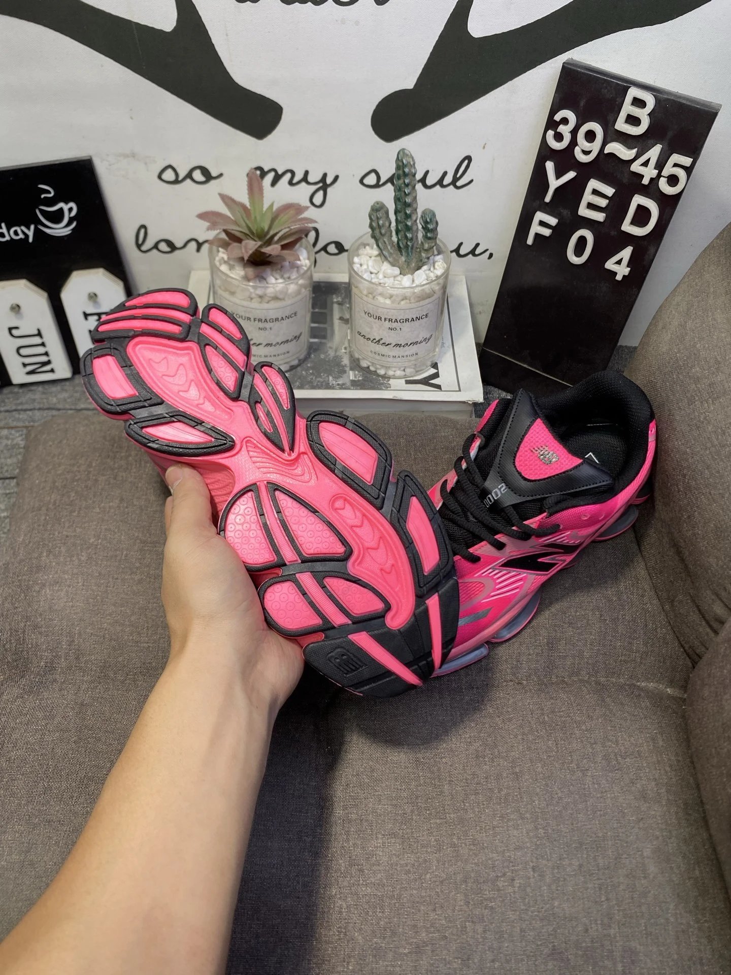 Retro Chunky Sneakers Platform Running Shoes Fuchsia - Gallery Image 5 - Detailed View