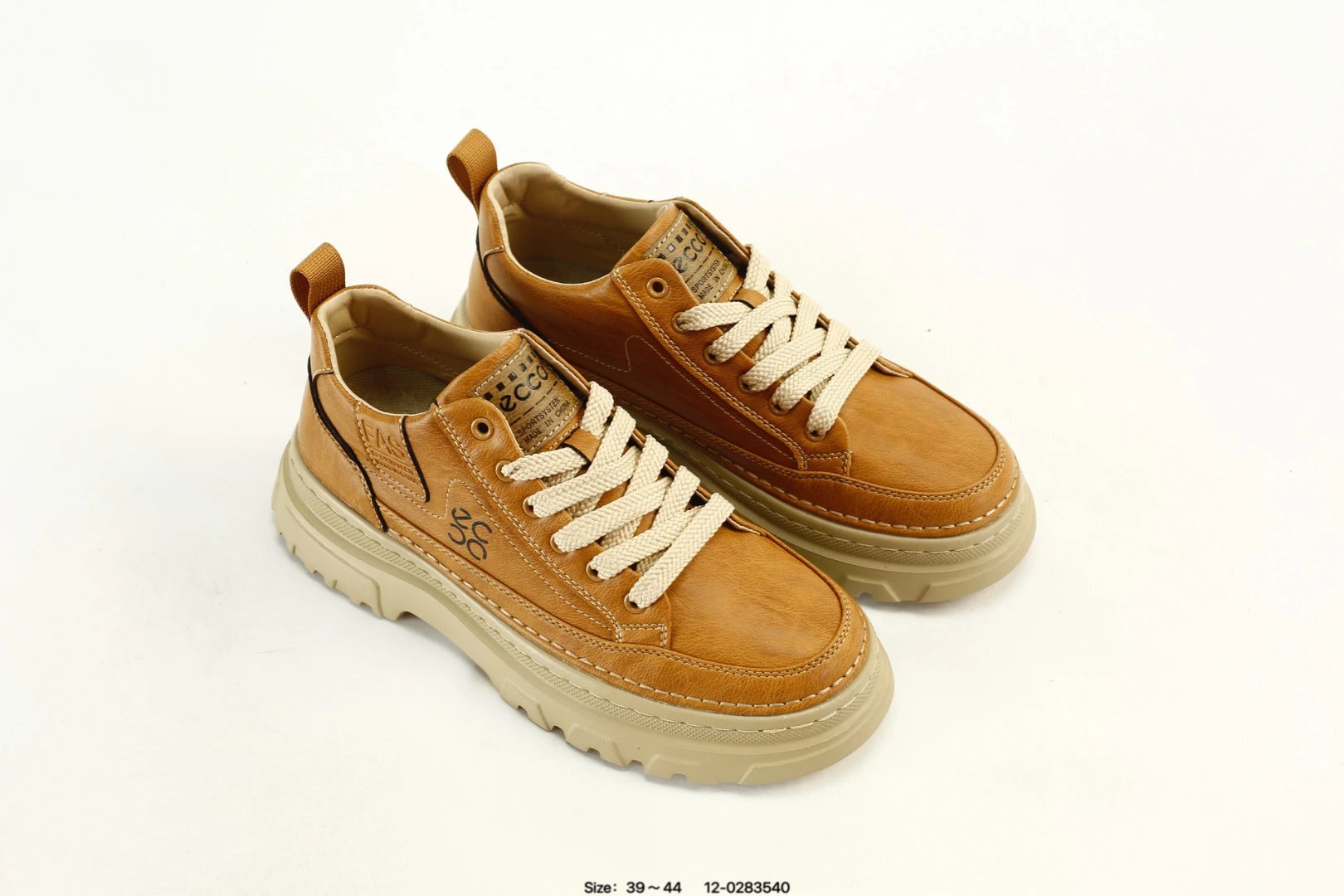 ECCO Chunky Leather Sneakers Multicolor - Gallery Image 5 - Detailed View