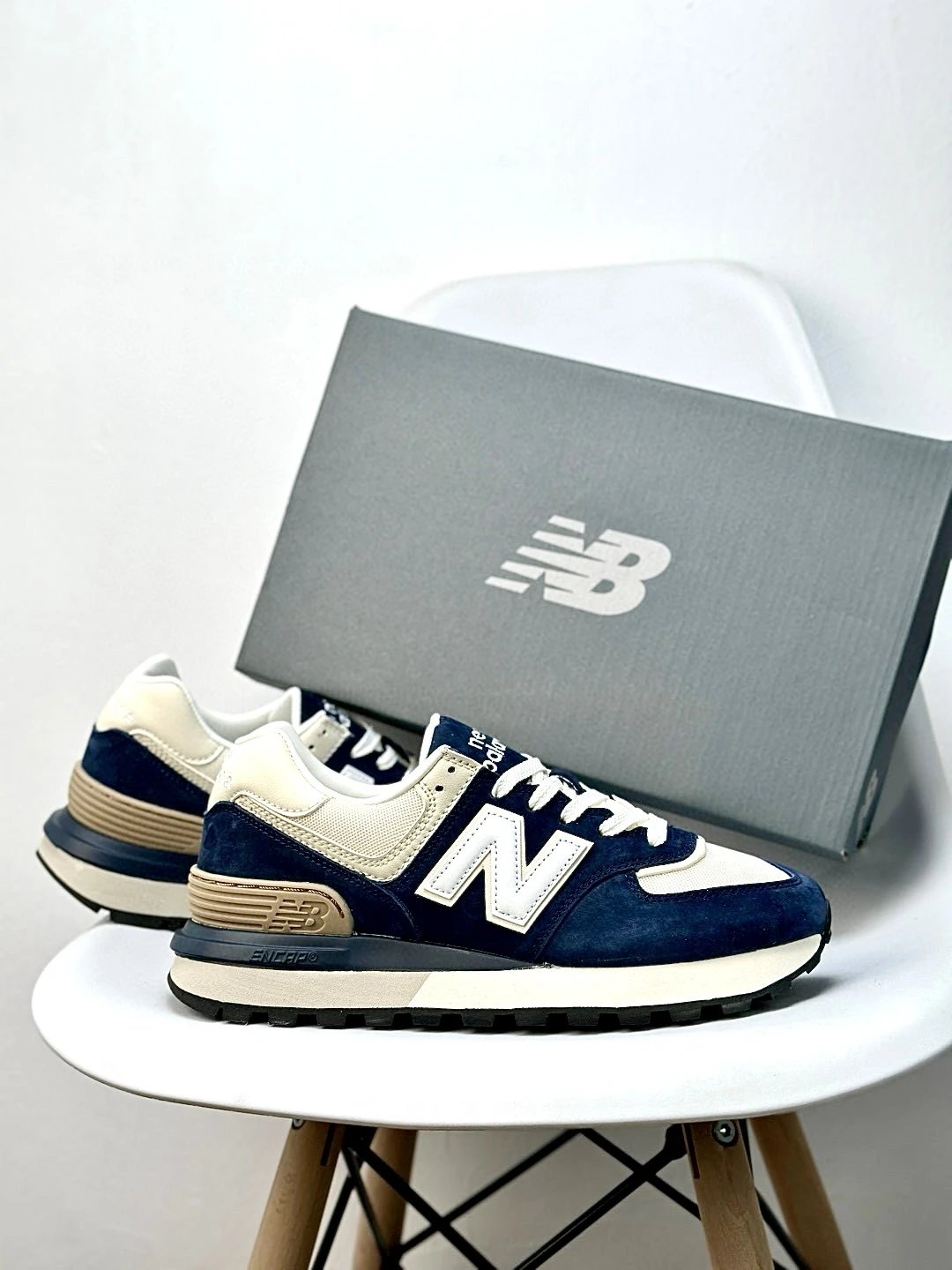 Suede Retro Running Shoes Navy Blazer - Gallery Image 9 - Detailed View