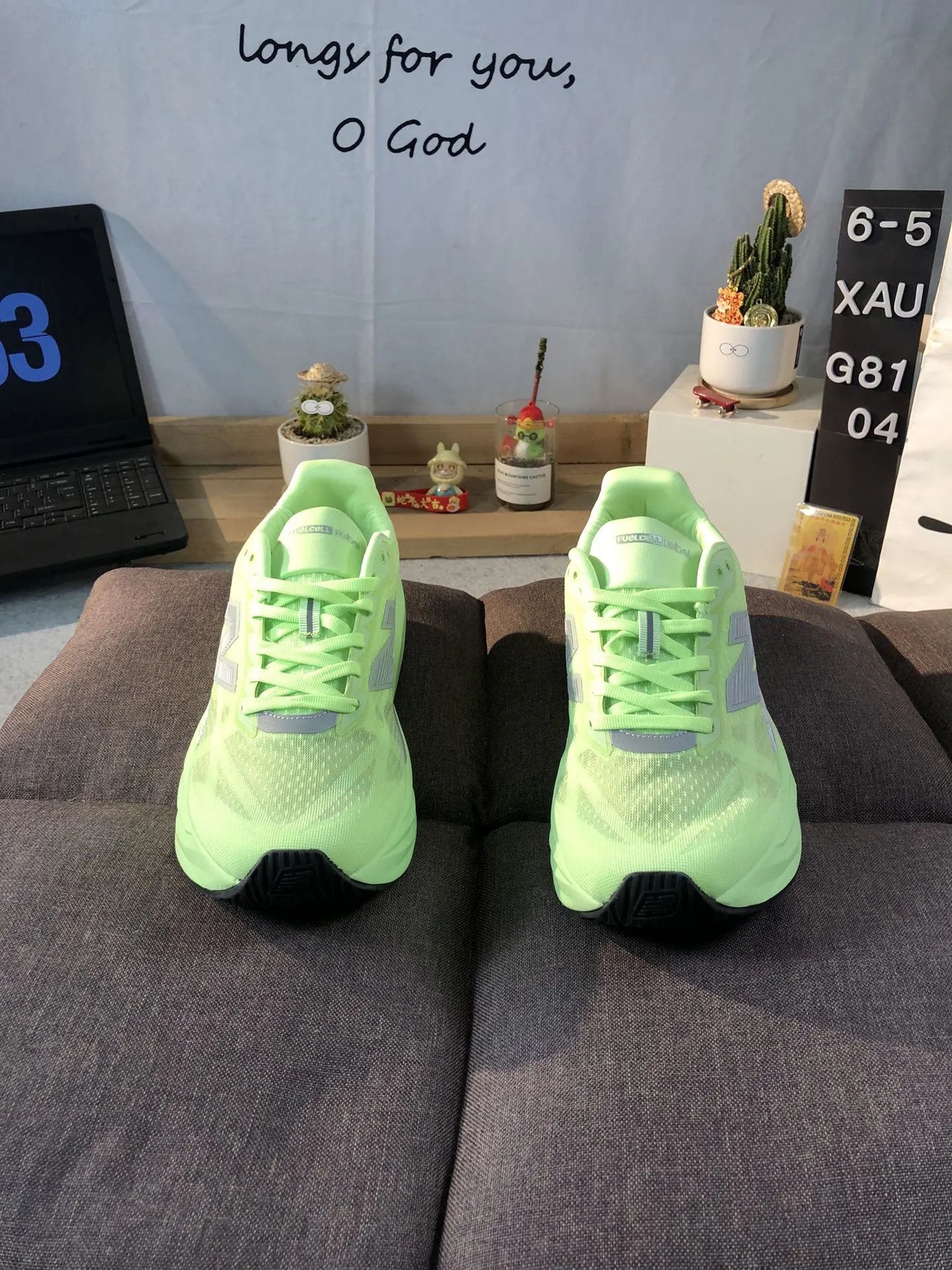 Running Shoes FuelCell Knit Upper Athletic Chartreuse - Gallery Image 2 - Detailed View