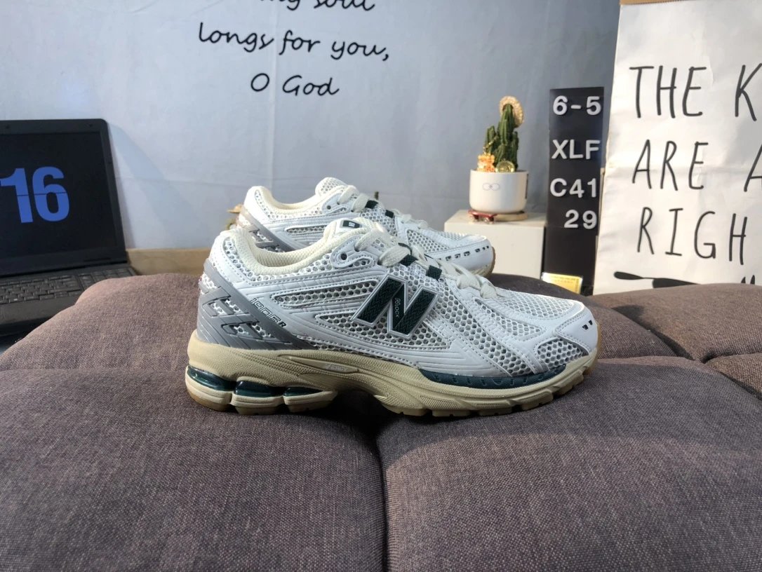 Retro 1906R Running Shoes,Athletic Footwear-Oyster White - Gallery Image 1 - Detailed View