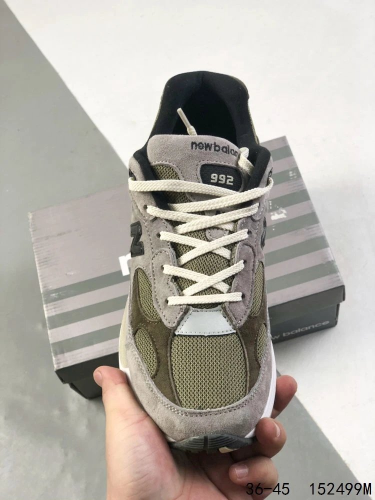 NB 992 Series Suede Running Shoes Athletic Olive - Gallery Image 7 - Detailed View