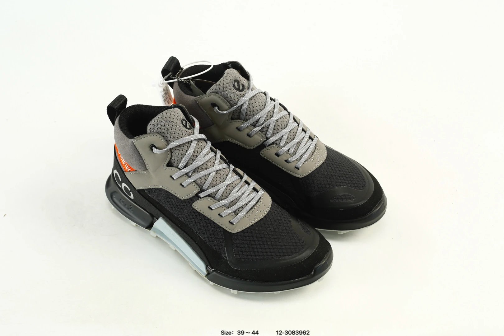 ECCO Biom GTX Mid Sneakers Black Grey - Gallery Image 8 - Detailed View